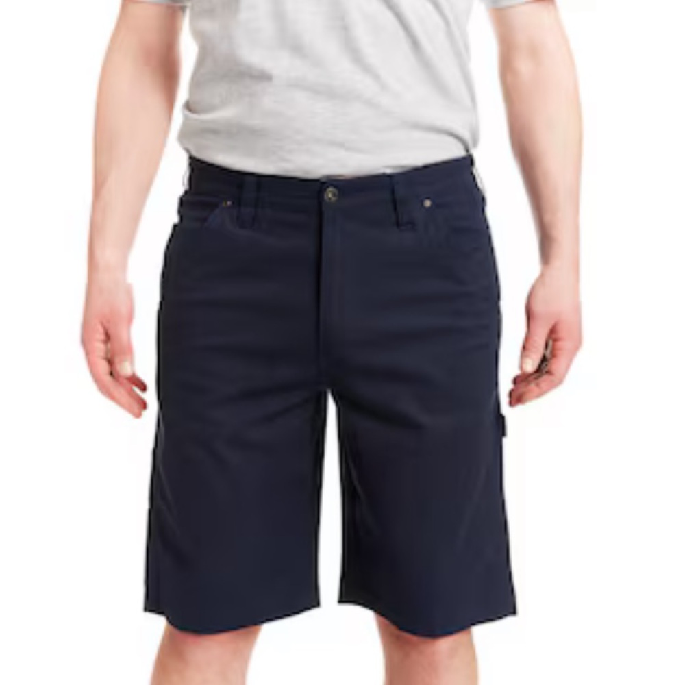 Smith's Stretch Workwear Men's Navy Duck Canvas Carpenter Shorts Size 42